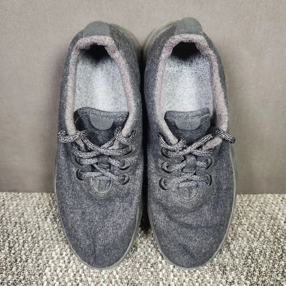 Allbirds Wool Runners Womens 8 Black Gray Sneakers Athletic Classic Casual Shoes